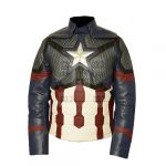 Captain America Cosplay Faux Leather Jacket