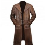 Dawn Of Justice Leather Trench Coat