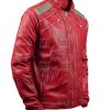 Beat It Michael Jackson Faux Red Leather Jacket - Image 2