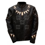 Black Panther Black & Gold Faux Leather Jacket