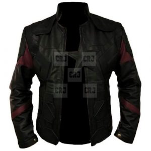 Captain America Black Leather Genuine Jacket - Image 2