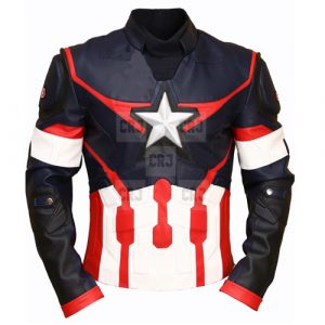 Captain America Civil War Genuine Dark Leather Jacket - Image 3