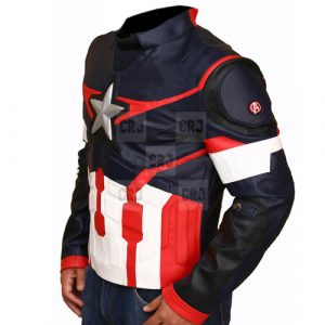 Captain America Civil War Genuine Dark Leather Jacket - Image 4