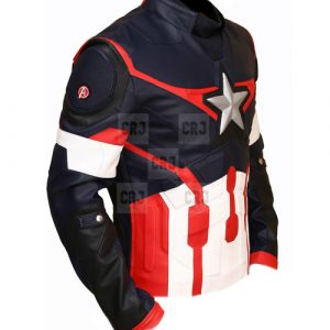 Captain America Civil War Genuine Dark Leather Jacket - Image 5