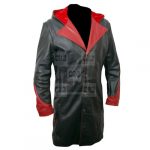Black Devil Leather Coat