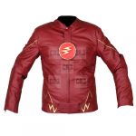 Flash-Red Faux Leather-Jacket
