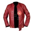 The Flash Red Faux Leather Jacket - Image 5