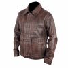 Harrison Ford Indiana Jones Indy Distressed Brown Leather Jacket - Image 3