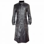 Matrix Genuine Leather Long Coat