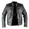 Herren Black Biker Mens Faux Leather Jacket - Image 5