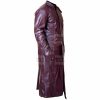 Star-Lord Guardians Of The Galaxy Burgundy Color Real Faux Leather Coat - Image 3