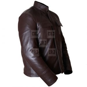 Star Wars The Last Jedi Poe Dameron Brown Faux Leather Jacket - Image 3