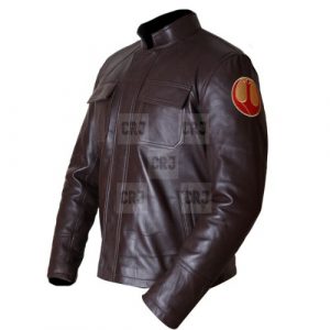 Star Wars The Last Jedi Poe Dameron Brown Faux Leather Jacket - Image 4