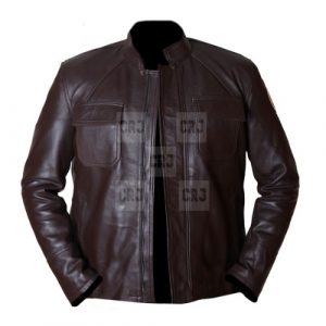 Star Wars The Last Jedi Poe Dameron Brown Faux Leather Jacket - Image 6