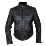 Punisher Black Biker Jacket