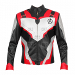 Red Quantum Realm Leather Jacket