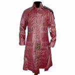 Star lord Red Faux Leather Coat