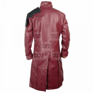 Starlord Guardians Of The Galaxy Red Faux Leather Coat - Image 4