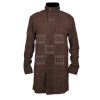 Robert Taylor Sheriff Walt Longmire Long Brown Leather Coat - Image 2