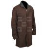 Robert Taylor Sheriff Walt Longmire Long Brown Leather Coat - Image 3