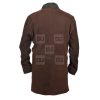 Robert Taylor Sheriff Walt Longmire Long Brown Leather Coat - Image 5