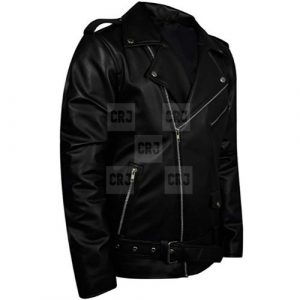 Mens Riverdale Southside Serpents Black Genuine Faux Leather Jacket - Image 2