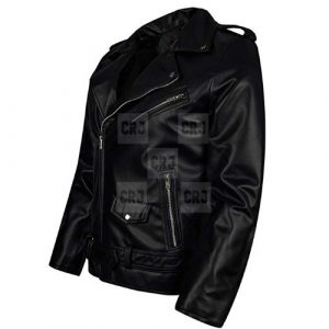 Mens Riverdale Southside Serpents Black Genuine Faux Leather Jacket - Image 3