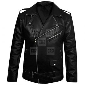 Mens Riverdale Southside Serpents Black Genuine Faux Leather Jacket - Image 4