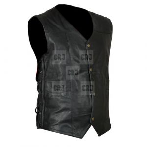 Daryl Dixon Angel Wings - The Walking Dead Governor Faux Leather Vest - Image 2