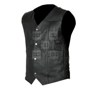 Daryl Dixon Angel Wings - The Walking Dead Governor Faux Leather Vest - Image 3