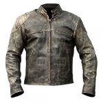 Vintage Distressed Biker Leather Jacket