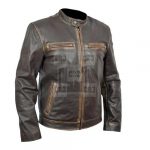 Vintage Distressed Brown Biker's Leather Jacket