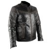 Biker Ultimate Genuine Black Distressed Real Leather Jacket - Image 2