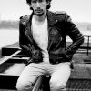 Adam Driver Men's Real Black Leather Biker Jacket