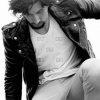 Adam Driver Men's Real Black Leather Biker Jacket - Image 3