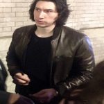 Adam Driver Men's Brown Leather Real Bomber Jacket