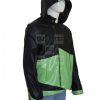 Green & Black Assassin’s Creed 3 Unisex Leather Hoodie Jacket - Image 4