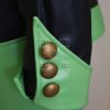 Green & Black Assassin’s Creed 3 Unisex Leather Hoodie Jacket - Image 3
