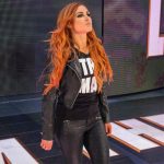 Becky Lynch WWE Black Women Biker Distressed Leather Jacket