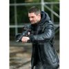 The Punisher Season 2 Ben Barnes Shearling Black Leather Jacket
