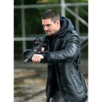 The Punisher Season 2 Ben Barnes Shearling Black Leather Jacket