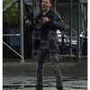 The Punisher Season 2 Ben Barnes Shearling Black Leather Jacket - Image 3