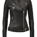 Slim Fit Biker Genuine Leather Jacket For Women