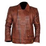 Tan Brown Cafe Racer Bikers Leather Jacket