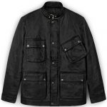 Jason Statham Blitz Military Black Leather Jacket 