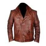 Tan Brown Cafe Racer Biker Leather Jacket