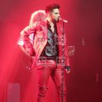 Adam-Lambert Red Funky Leather Jacket