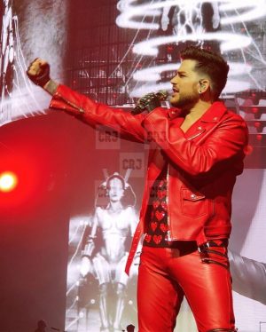 Adam Lambert Concert 2020 Red Funky Leather Jacket - Image 4