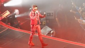 Adam Lambert Concert 2020 Red Funky Leather Jacket - Image 5