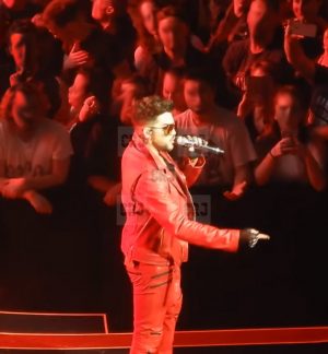 Adam Lambert Concert 2020 Red Funky Leather Jacket - Image 2